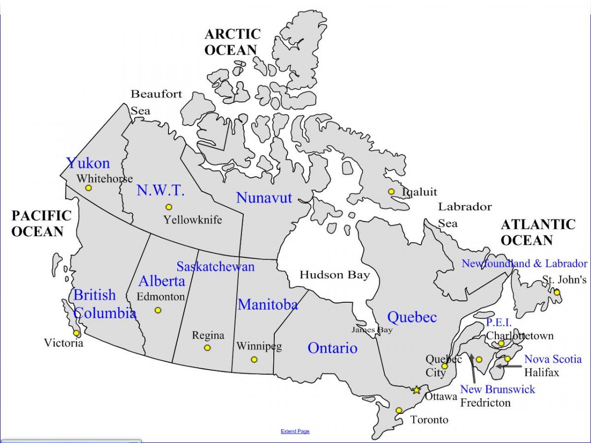 Veien Kart Over Canada 